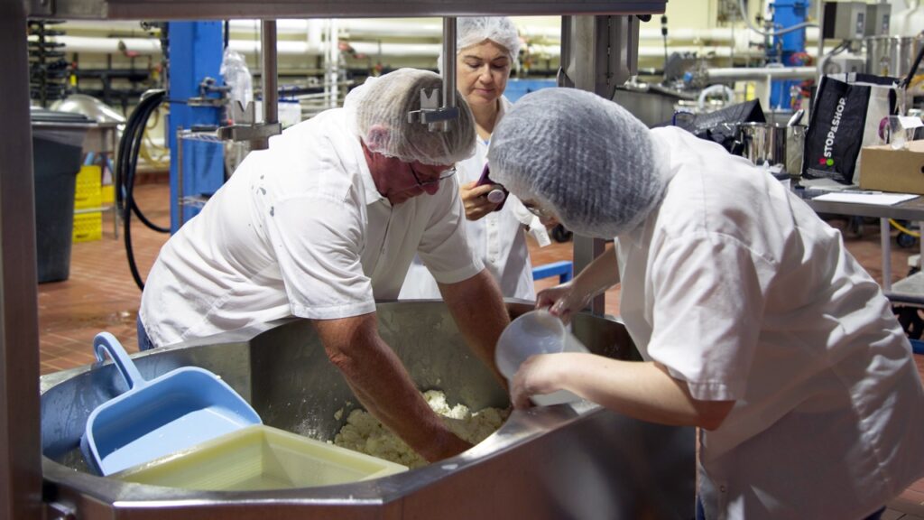 Benita Kasbo of Kasbo's market works with Cornell food science experts on her dairy product.